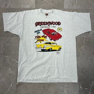 Vintage Chevrolet Graphic Tee Mens XL Corvette 57 Chevy Short Sleeve Shirt y2k